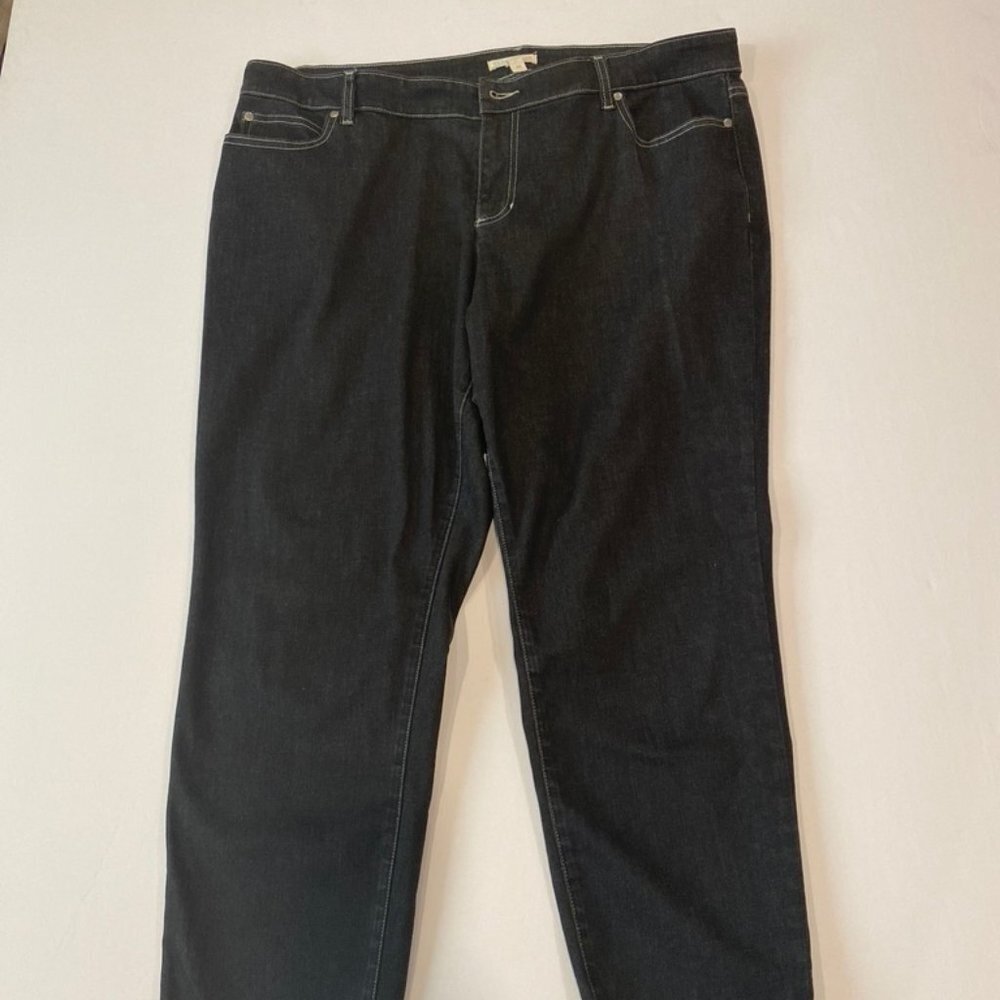 Eileen Fisher dark jeans loose fit Size 18P